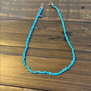 Turquoise Nugget Necklace 15-17 Adjustable
